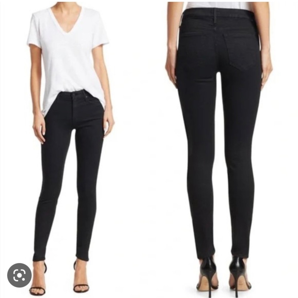 Mother The Looker Texas Rein Black Skinny Pant jeans jeggings size 23 24